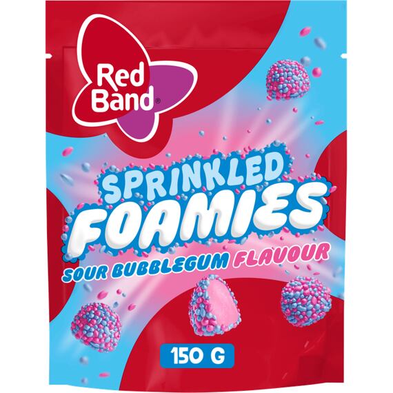 Red Band Bubble Gum-Flavored Foam Candies in a Sugar Coating, 150 g