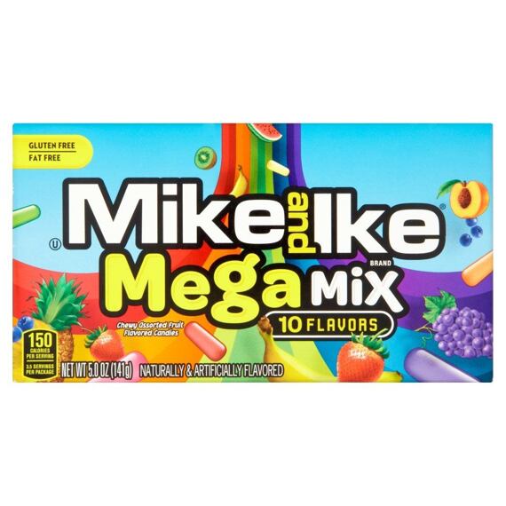 Mike and Ike Mega Mix bonbonky s ovocnými příchutěmi 120 g
